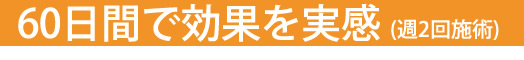 60日間で効果を実感