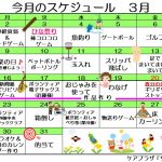 3月の行事予定です。3月もたくさんの行事を予定しています。お見逃しなく!